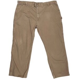 Carhartt Relaxed Fit Carpenter Pants Khaki Men 46x30 Workwear Cargo Durable